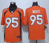 Nike Limited Denver Broncos #95 Derek Wolfe Orange Team Color Men's Stitched Jersey,baseball caps,new era cap wholesale,wholesale hats